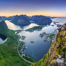 Mountains, Lofoten, Norway, Norwegian Sea