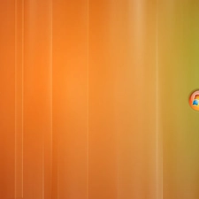 logo, windows, green ones, background, orange