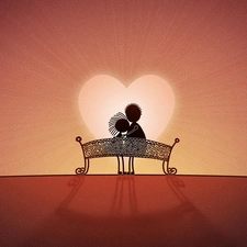 Bench, Love, Steam, Vladstudio, Heart, Valentine