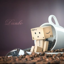 coffee, cup, cardboard, M&Ms mate, Danbo