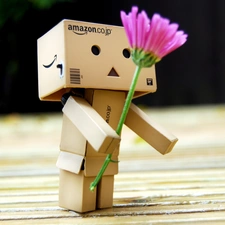 Danbo, cardboard, M&Ms mate, Flower