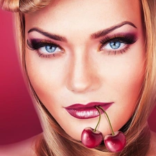 cherries, Women, make-up