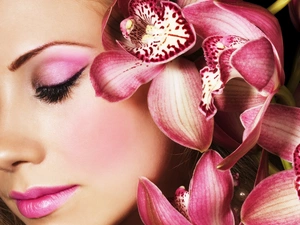 orchids, Women, make-up