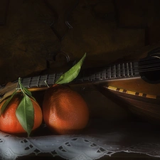composition, Two, orange, mandoline