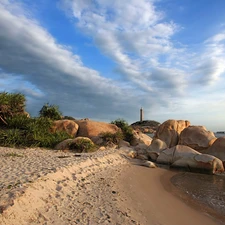 maritime, Stones, Lighthouse