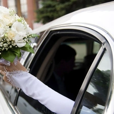 bouquet, hand, marriage, Automobile