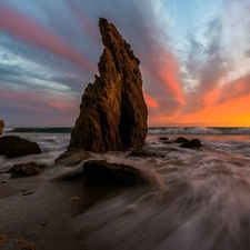 El Matador, California, rocks, Great Sunsets, sea