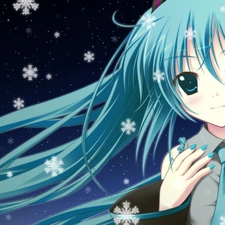 snow, Vocaloid, Miku Hatsune