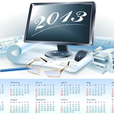 Calendar, Project, monitor, 2013