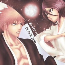 Kurosaki, sun, moon, Kuchiki