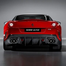 Ferrari 599 GTO, Red, motor car