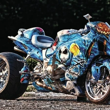 Becks - motorbike, painted, motor-bike