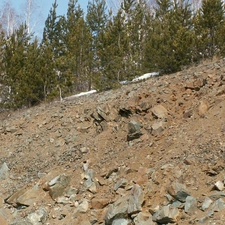 Stones, Hill-side, Mountains
