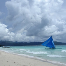 sea, Boats, Mountains, Beaches