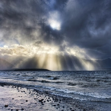 Beaches, Milford Sound, New Zeland, sea