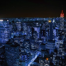 New York, night