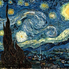 Vincent Van Gogh, Starry, night, the