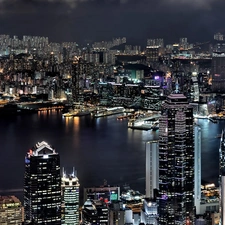 Japan, Town, Night, Tokio