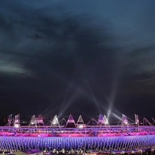 Night, Floodlit, Stadium