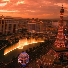 Las Vegas, panorama, night