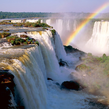 waterfall, Great Rainbows, noise, water