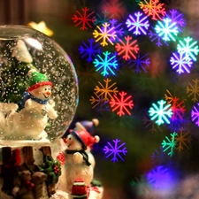 snowmen, color, Christmas, decoration, Orb, Snow White