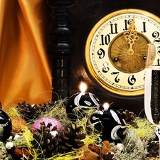 ornamentation, Clock, New Year