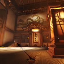 Gym, Hanamura Dojo, Overwatch, interior, game