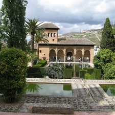 palace, Garden, fortified, Team, alhambra