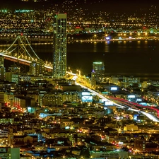 night, San Francisco, panorama