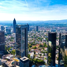 panorama, town, by, Menem, Frankfurt