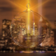 bauble, Christmas, New York, panorama, The United States
