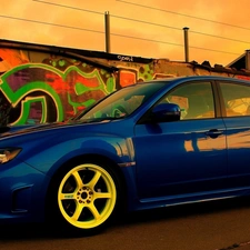 Party, Graffiti, Automobile, Subaru, Granate