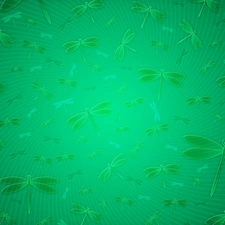 dragon-fly, Green, pattern