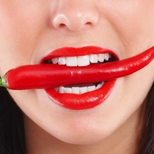 pepper, Women, lips