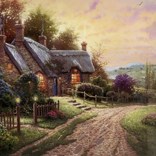 country, garden, picture, Home