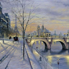 picture, Paris, winter