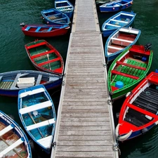 Harbour, boats, pier, color