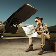 plane, model, airport