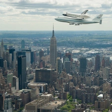 panorama, New York, Planes, town