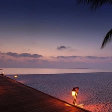 Platform, sea, Beaches