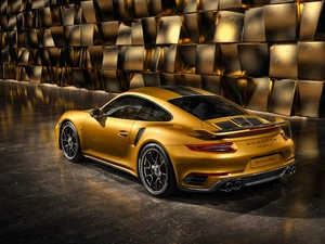Porsche 911 Turbo S Exclusive Series, side, Back, 2018