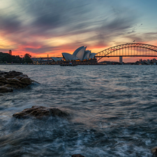 Sydney Harbor Bridge, Port Jackson Bay, Sydney, Australia, Great Sunsets, Sydney Opera House