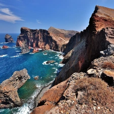 Portugal, rocks, Ocean