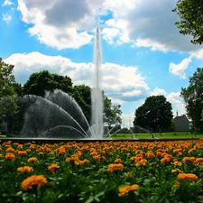 fountain, Opera, Poznan, before