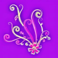 texture, flourishes, purple, Esa