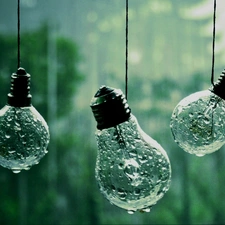 Rain, hanging, Bulbs