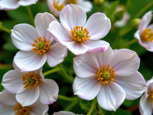 Flowers, rapprochement, White, developed, Anemones