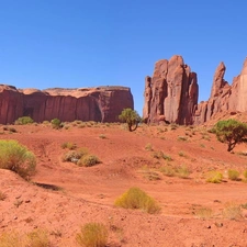 Desert, canyons, red hot