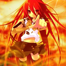 Shakugan No Shana, Red, Hair, Big Fire